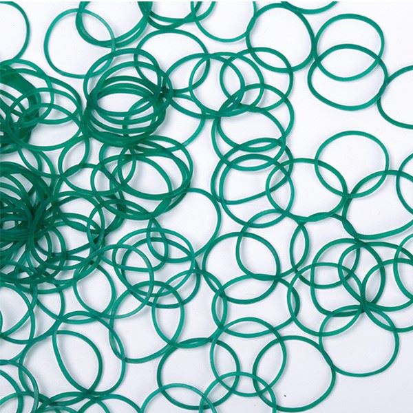 Eco-friendly dark green natural rubber bands