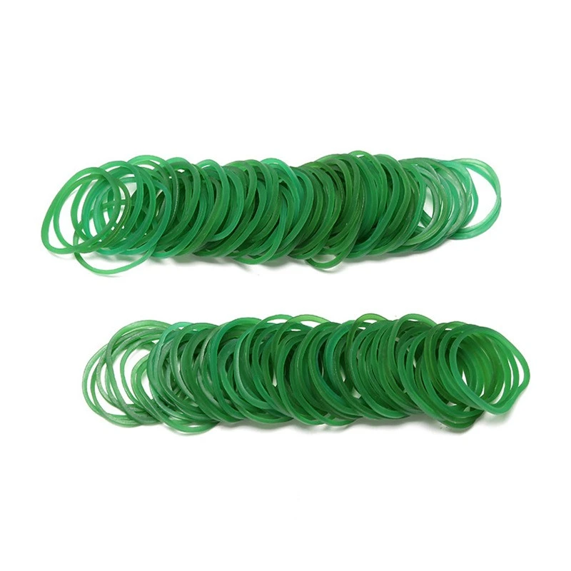 Non-slip dark green rubber bands industrial grade