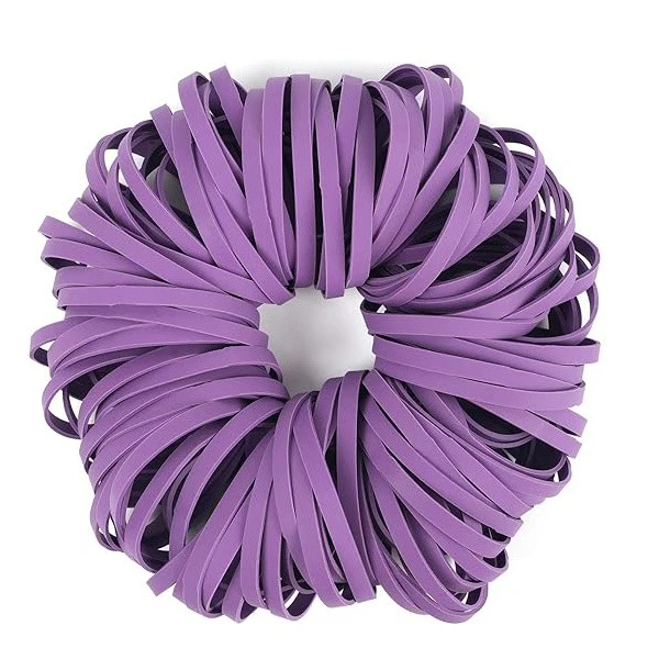 Large purple rubber bands for postal services