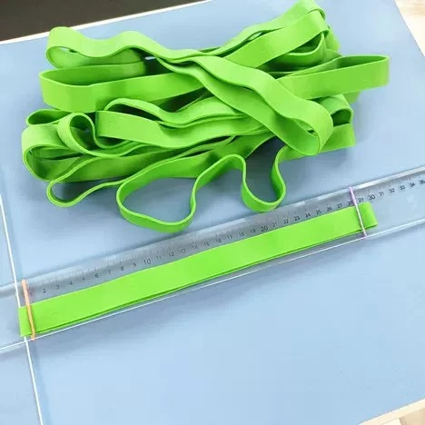 Non-slip lime green rubber bands for gardening