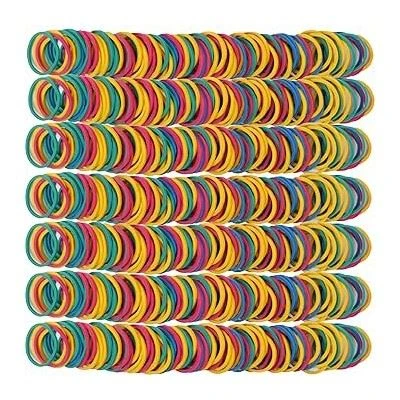 Assorted mini colored rubber bands for DIY projects