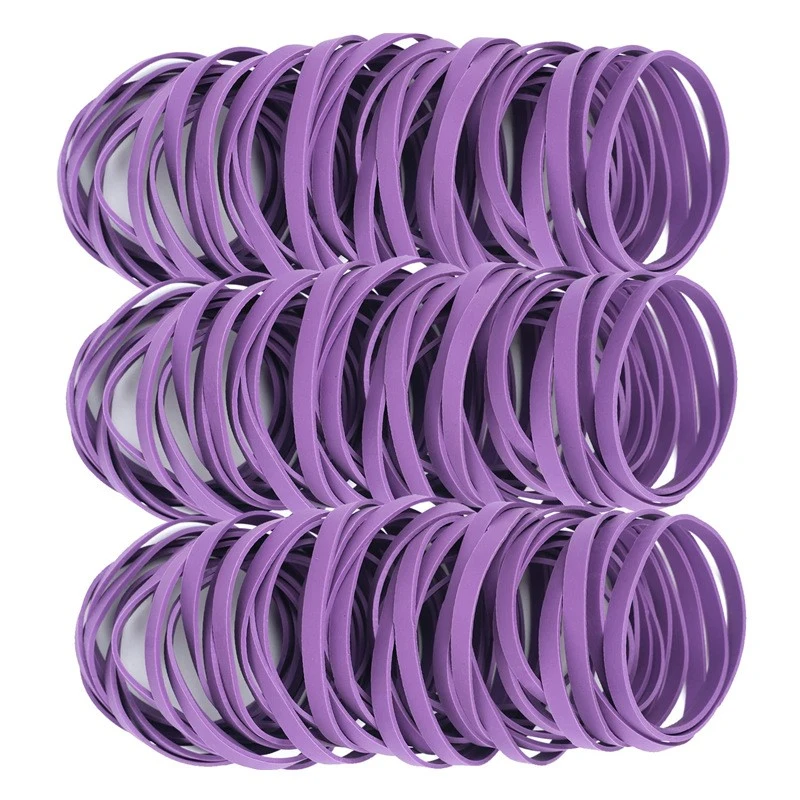 Purple rubber band of natural rubber