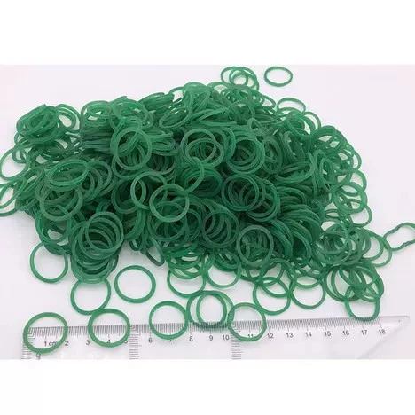 Non-toxic small green rubber bands for kids crafts