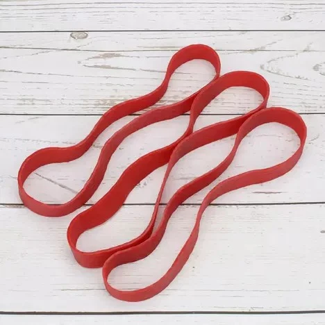 High-elasticity wide red rubber bands